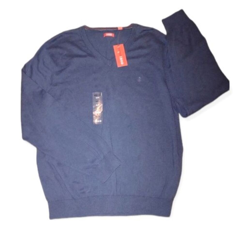 Izod NWT‎ Midnight Blue V-Neck Pullover Sweater Size 2XL